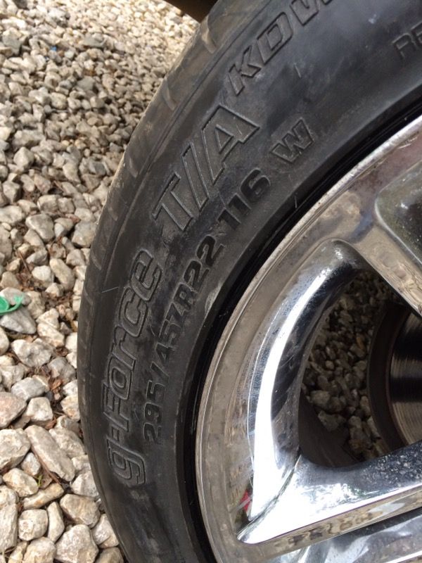 New bfg g force tires 295/45r22