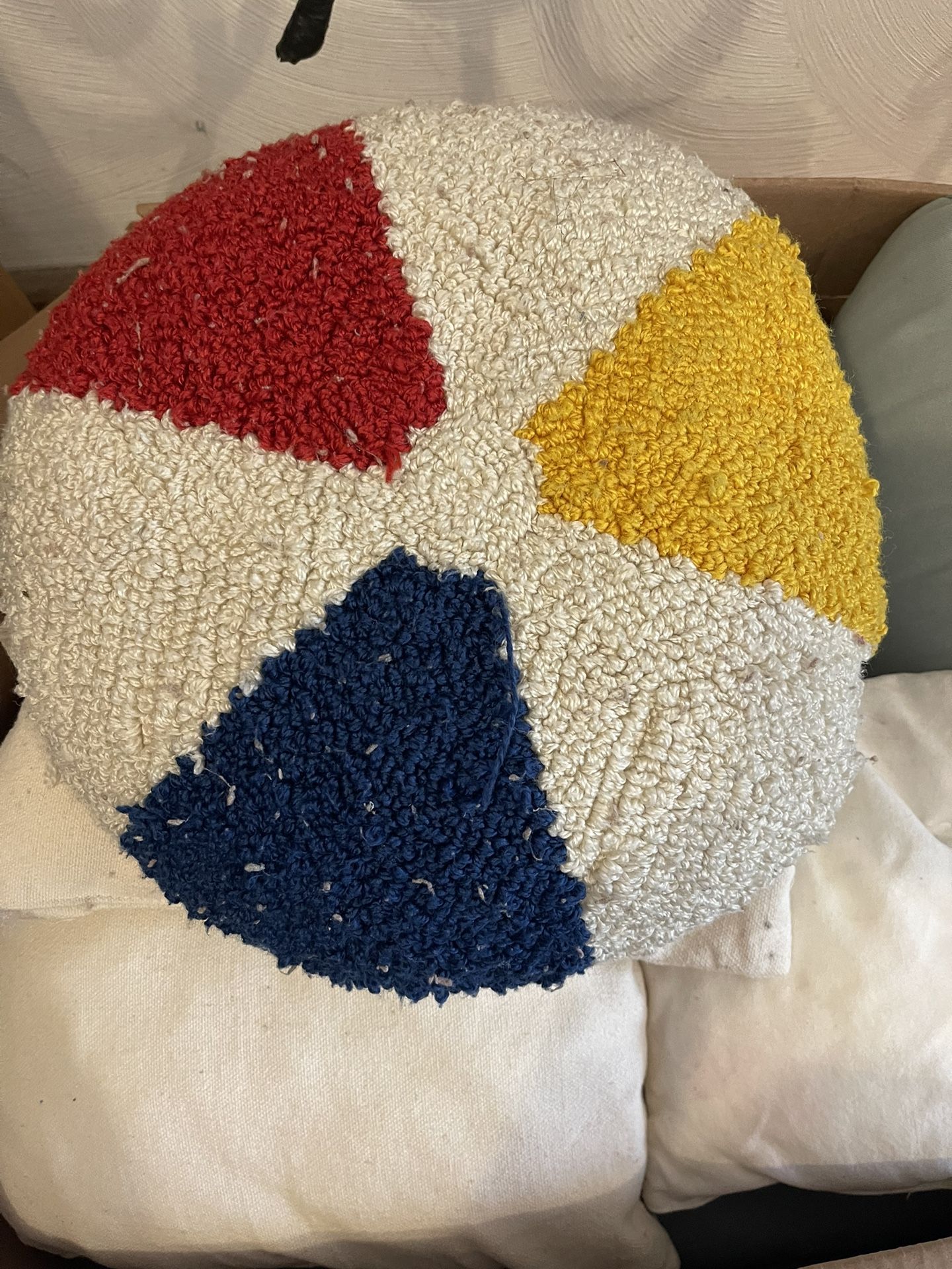 Hello, Red, And Blue Beach Ball pillow 18” From World Market
