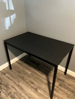 Black dining table