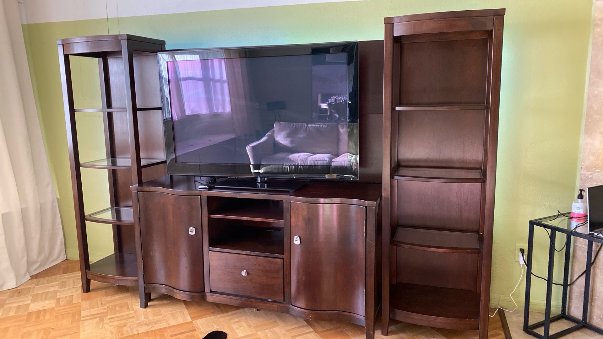 Entertainment Center Ashley Furniture Excellent Condition 104” X 68” Holds 55”-60” TV