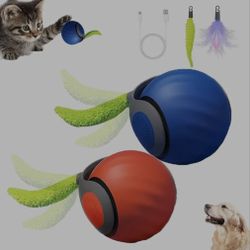 2Packs Speedy 2.0 Tail Cat Toys for Bored Indoor Adult Cats,2025 New Generation Interactive Cat Toys for Indoor Cats,Automatic Moving Ball with Tail