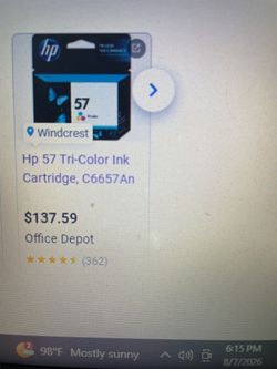 Hp 57 Tri-Color Ink Cartridges (2)  & Hp 56 Black Ink Cartridge (1) $75.00 each or Best Offer