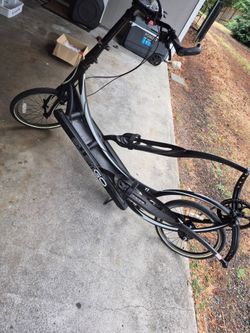 Elliptical bicycle.  A stand up bike great workout!