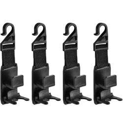 4 Pack Car Backseat Headrest Hook, Vehicle Universal Car Organizer Storage Hanger for Purse, Grocery Bags, Handbag, and Backpack