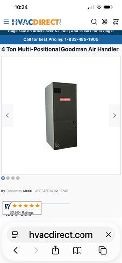 Brand new 4 ton air handler