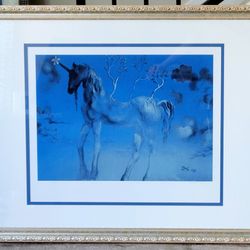 Salvador Dali The Happy Unicorn 083/1500 Facsimile Signed Chromolithograph 44x34