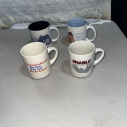 Four Vintage Coffee Mugs 