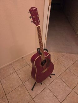 Carlo Robelli Dreadnought Acoustic Guitar _ Wine Red )Excellent condition)