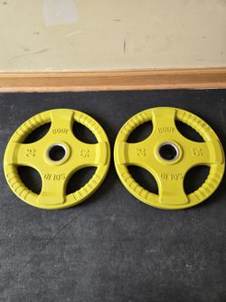 Body Solid 25lb Rubber Coated Olympic Weight Plates 