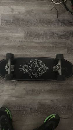 Black Cruiser Skateboard with Graphic Deck