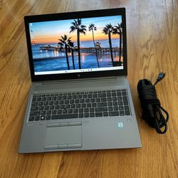 15.6 inches HP Zbook G6 Laptop Win11 Pro i7 9850H 6-Cores @2.6Ghz RAM 32Gb SSD 256Gb & 500Gb Nvidia T1000 Microsoft Office 2021 Workstation 