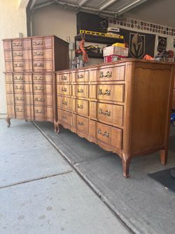 Cherry wood dresser combo