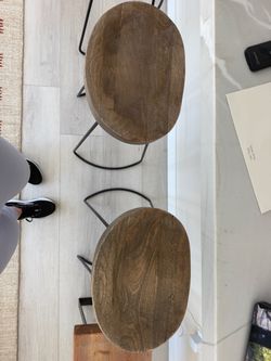 Wooden top barstools