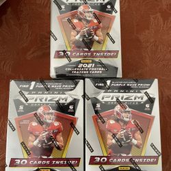 Prizm 2021 Collegiate Football Trading Cards $35