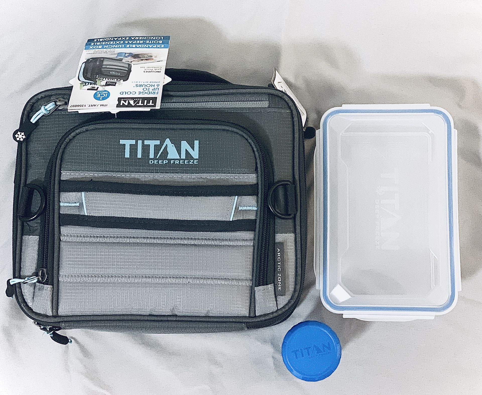 Titan Deep Freeze 2-Pack Expandable Lunch Box with 2 Ice Walls