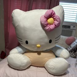 HUGE vintage nylon hello kitty plush 