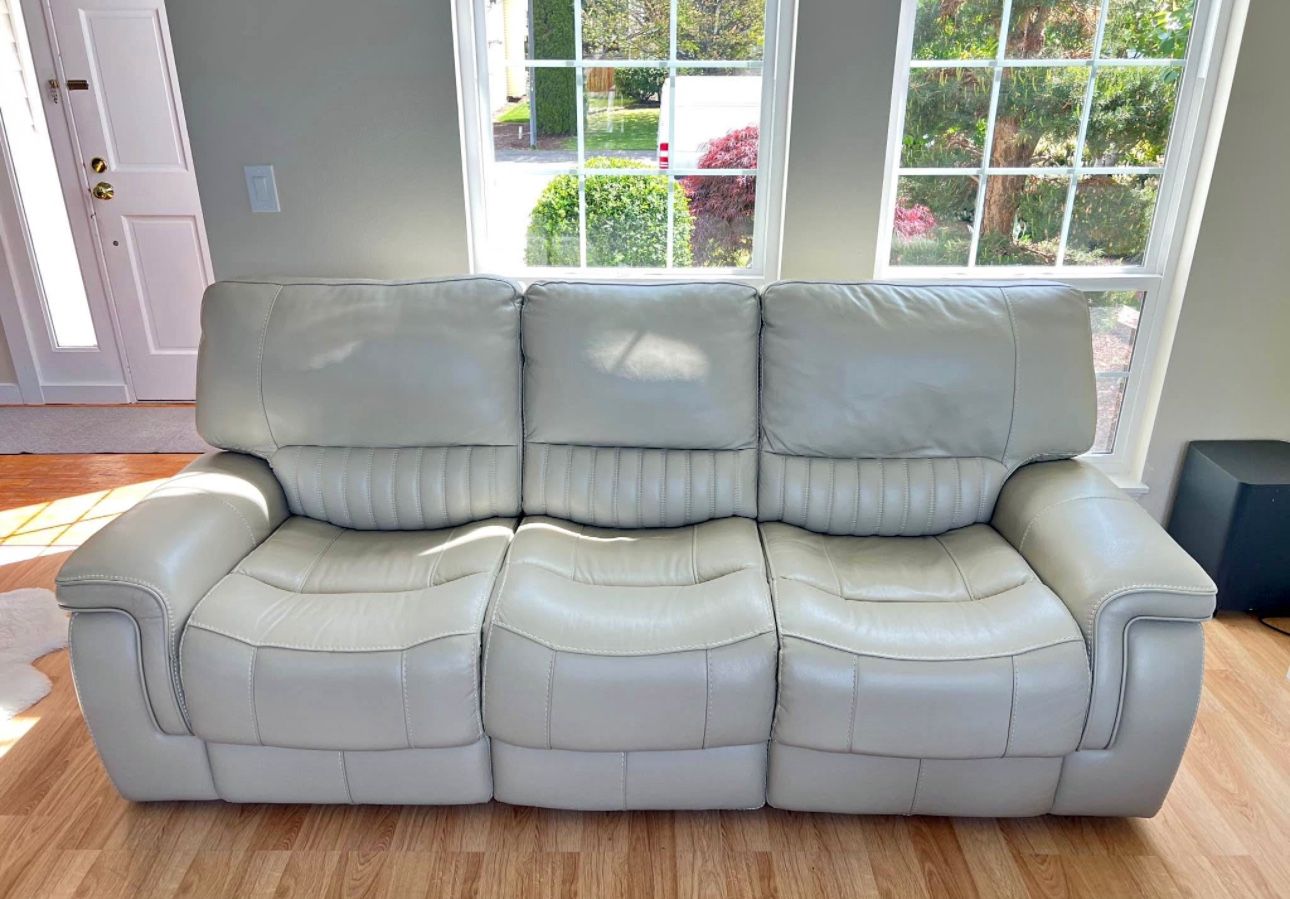 Leather Power Reclining Sofa Couch | FREE DELIVERY