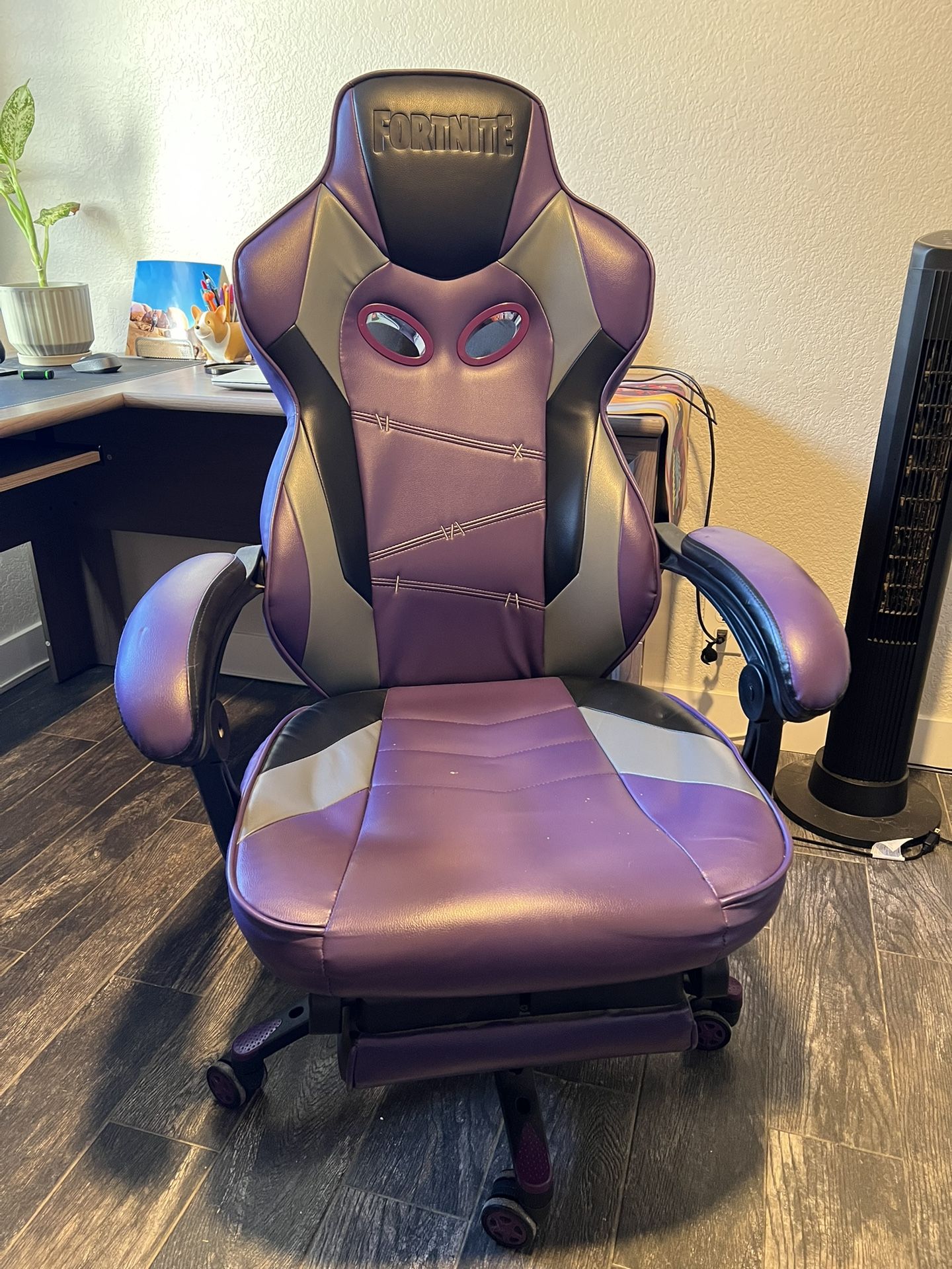 Gaming Chair (Respawn Fortnite RAVEN-Xi Gaming Chair, Purple/Gray/Black)