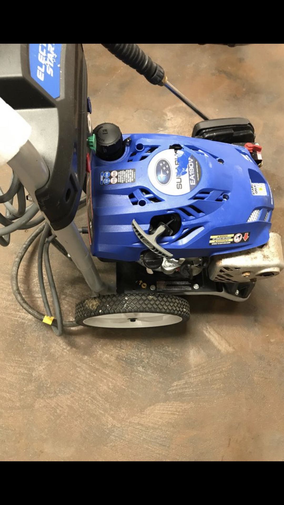 Electric Start EA190V 3100PSI 2.4GPM Washer Pressure Powered By Subaru ...