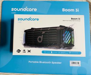 Soundcore - by Anker Boom 3i Rugged Outdoor Portable Bluetooth Speaker, IP68 Waterproof, Floating, 50W, 16H Playtime - Black