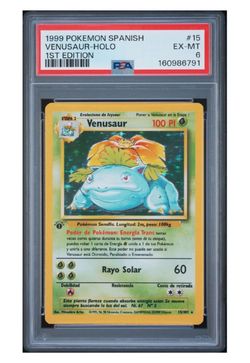 1999 Pokémon Spanish 1st Edition Venusaur Holo #15 PSA 6