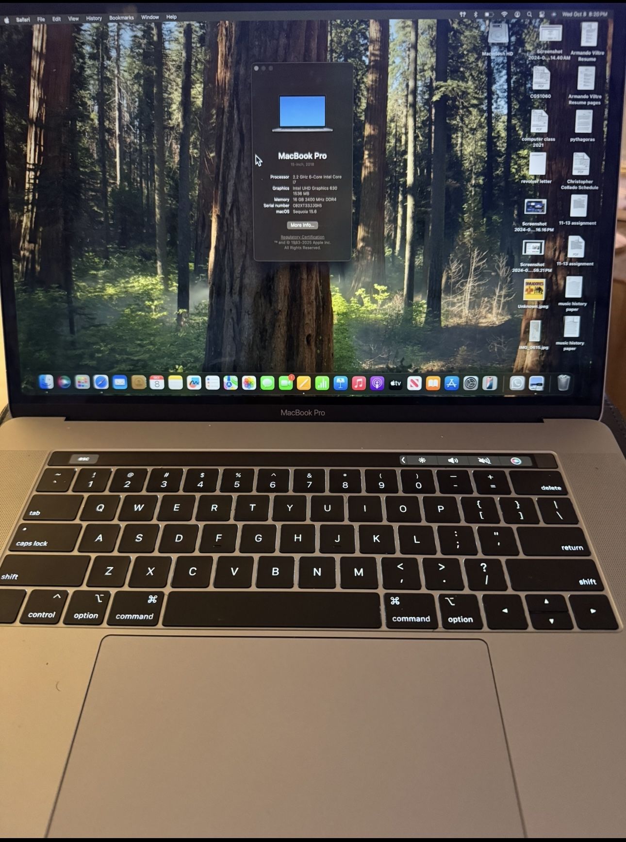 MacBook Pro 15 Inch 2018