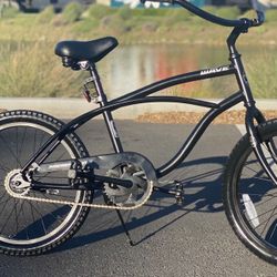 Wave 2.0 Standard 20" Single-Speed Black American flyer cruiser bike