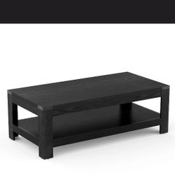 Damika Rectangular Coffee Table with 2-Tier Storage