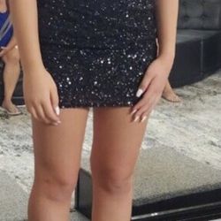 Black Homecoming Dress & Heels 