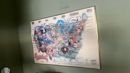 Baseball U.S. Map of All Teams