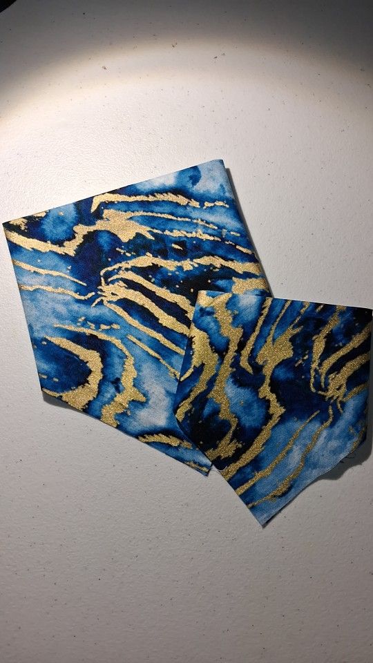 Gold Blue Marble 💙 💎🩵