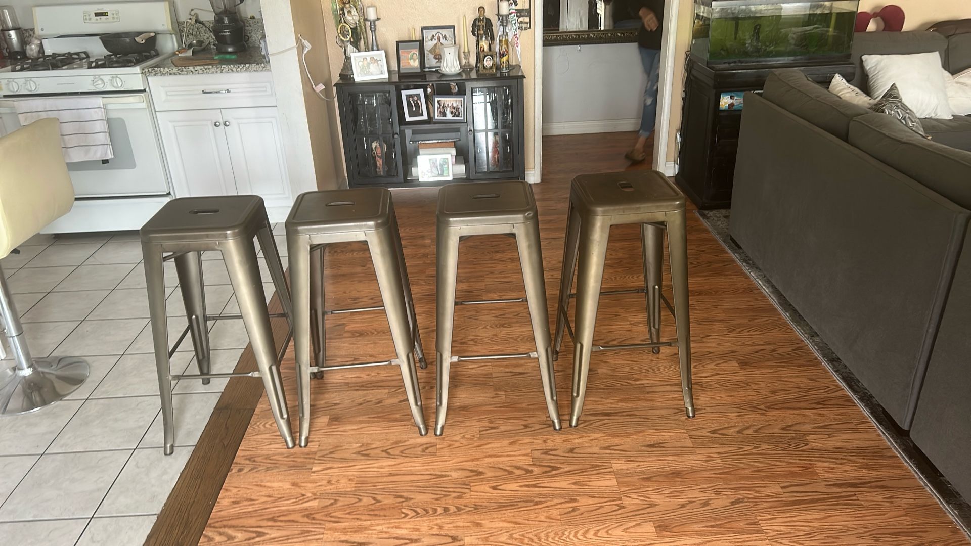 4 Metal Bar Chairs