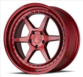 18x8.5 AodHan DS09 Candy Red (DPF®) Wheels