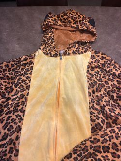 Leopard Print Zip-Up Costume Onesie