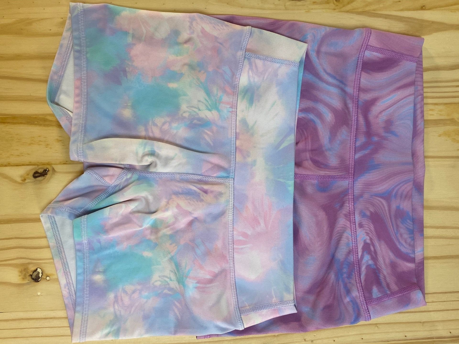 All In Motion Kids Pastel Tie-Dye Active Shorts - Soft Multicolor L (10/12)