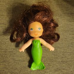 Vtg Kenner Sea Wees Mermaid Doll Hong Kong Shelly Dk Brown Hair Green Body 1979