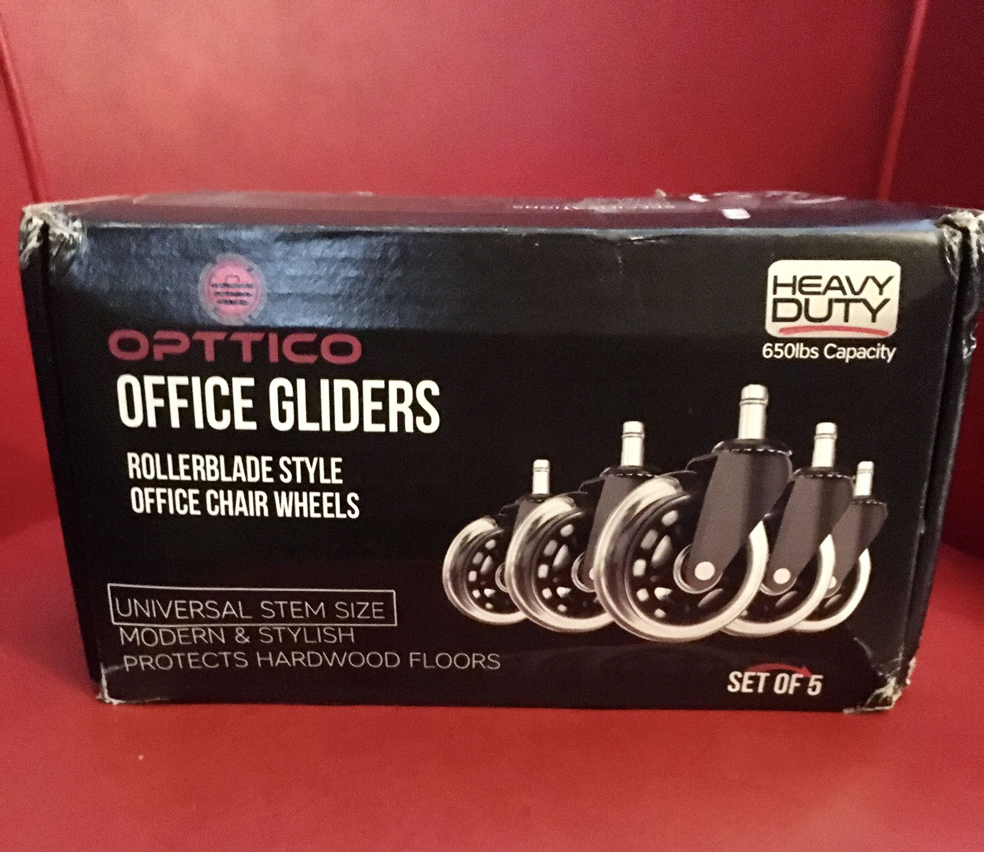 Opttico Office Gliders / Chair Wheel Replacements New In Box