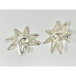 READ - Tiffany & Co. Paloma Picasso Starburst Sterling Silver Clip On Earrings