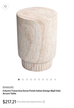 Round Ribbed Side Table
