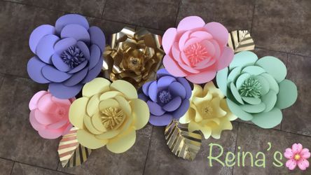 Paper flower set/ flores de papel