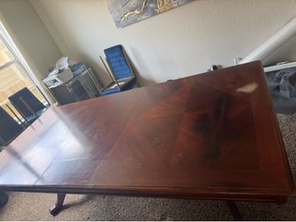 Traditional hardwood 6-8 seater dining table
