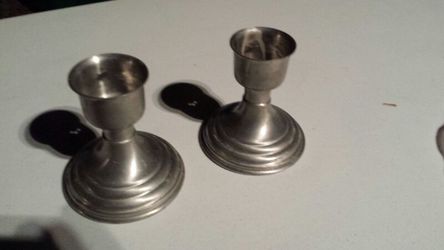 Pewter Candle Holders 4"