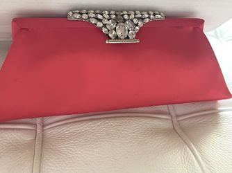 Satin Party  Red Handbag. Perfect Condition