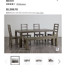 City Furniture Seattle Dinning Set—-$800