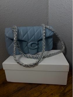 Coach Quitted Blue Bag