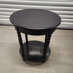Round Wood End Table