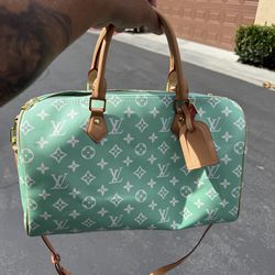 Turquoise designer bag