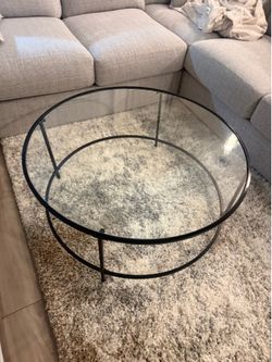 Glass coffee table