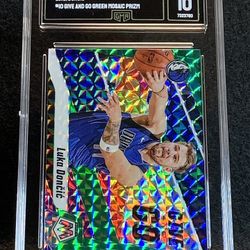 2019 Mosaic 💥 Luka Doncic 💥 Give & Go Green Mosaic Prizm GMA 10 💎 Mint - Dallas Mavericks