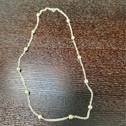 Italy 925 Sterling Silver Round Necklace